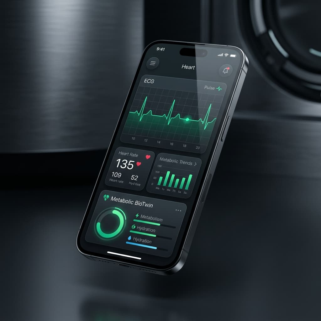 Predinex Mobile UI App Mockup - AI Metabolic Health Tracking for Pre-Diabetes